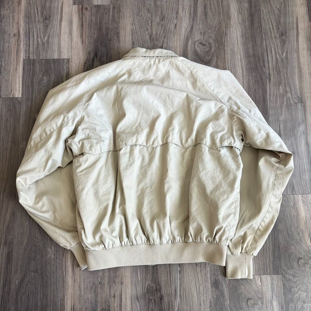 Vintage Baracuta G9 Harrington Jacket Men's Size M Cream Cotton Tartan England - Picture 8 of 8